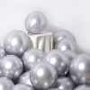 Balony srebrne efekt chromu 5 sztuk